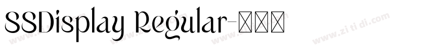 SSDisplay Regular字体转换